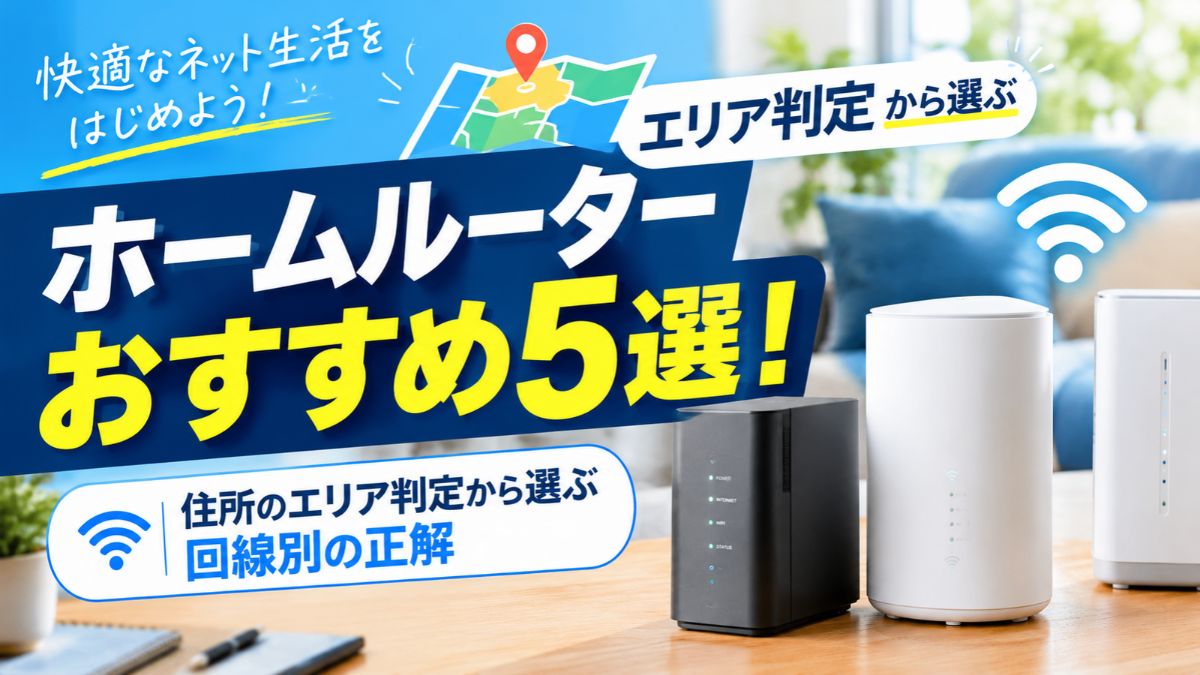ホームルーターおすすめ5選！住所のエリア判定から選ぶ回線別の正解